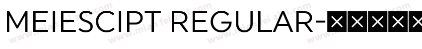 MEIESCIPT REGULAR字体转换